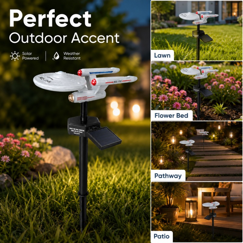 Outdoor Power Stake - Lampe solaire de jardin Star Trek