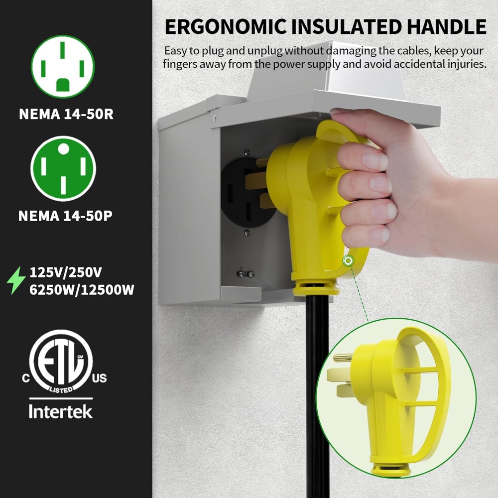 Outdoor Power Extension Cord - Câble d'extension RV/VE 25 pieds 50