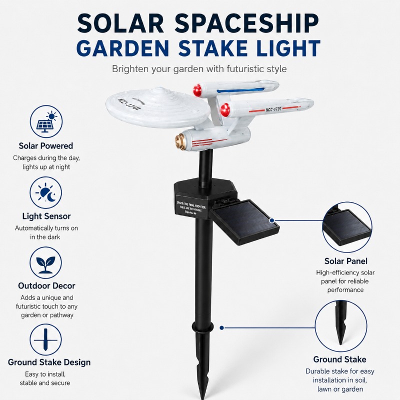 Outdoor Power Stake - Lampe solaire de jardin Star Trek