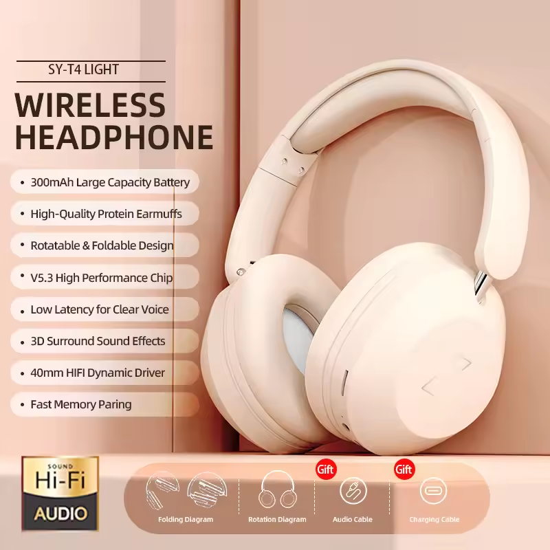 Outdoor Power Jack - Casque Bluetooth sans fil pliable SY-T4,