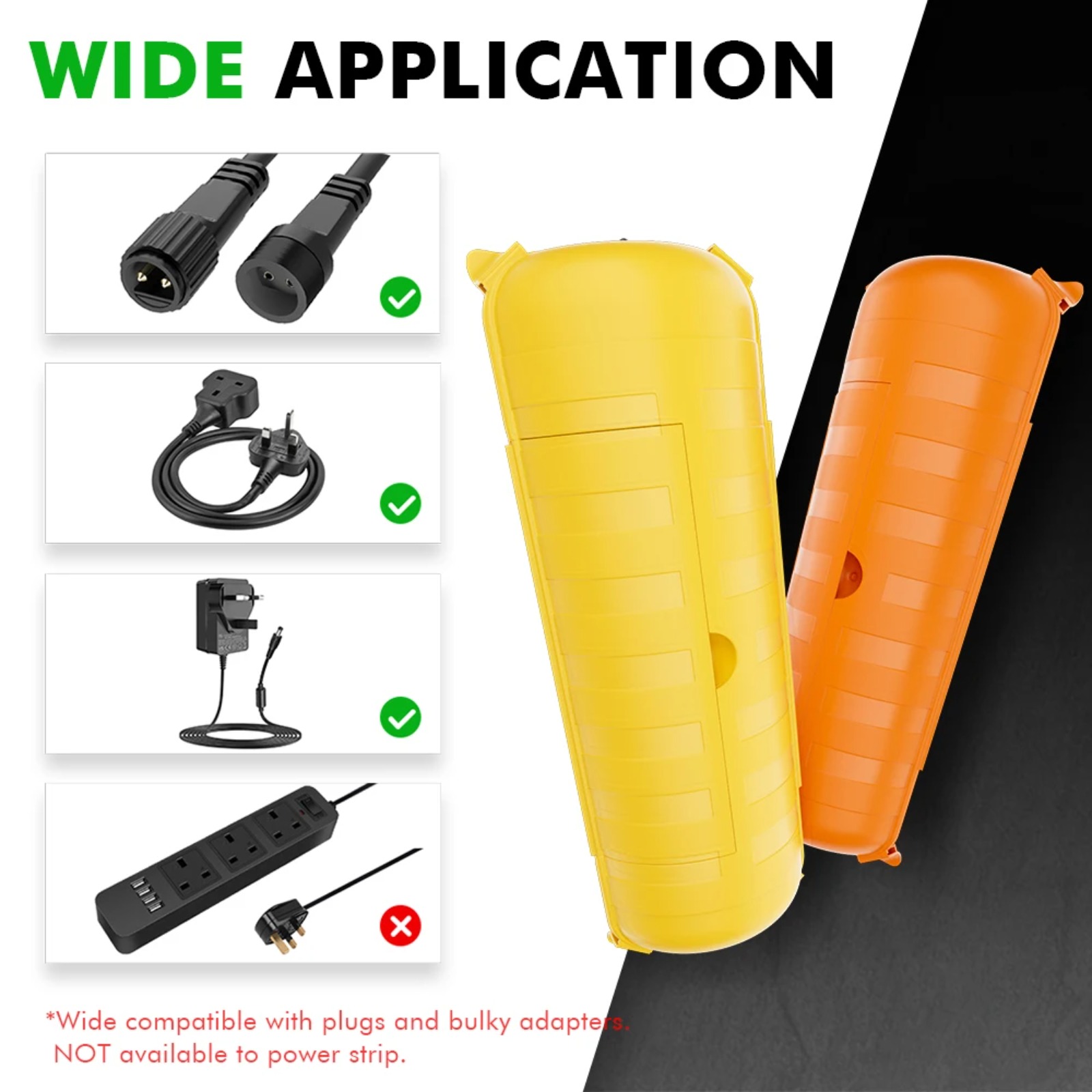 Outdoor Power Extension Cord - Boîtier de protection extérieur IP44 pour