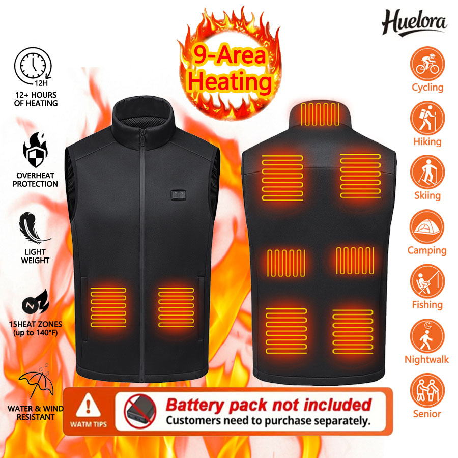 Outdoor Powersports - Gilet chauffant d'hiver 9 zones col