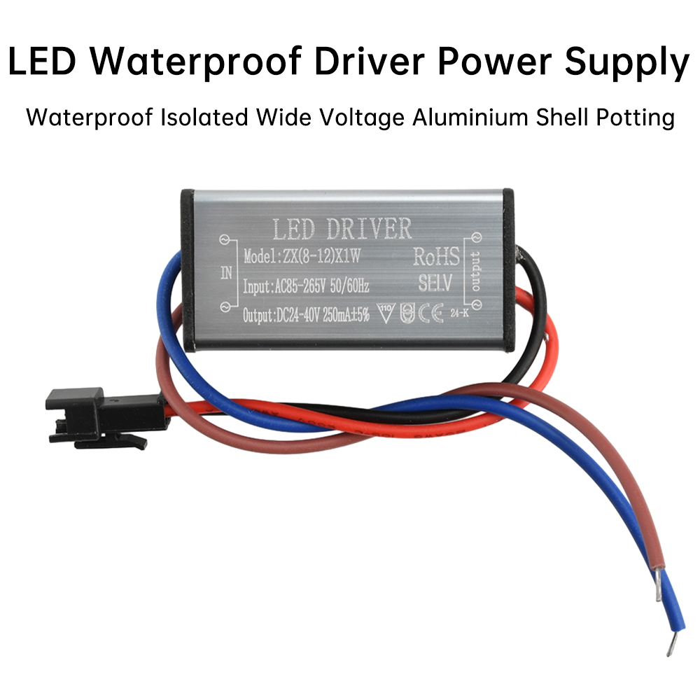 Outdoor Power Transformer - AC85-265V 1-24W IP68 pilote de LED