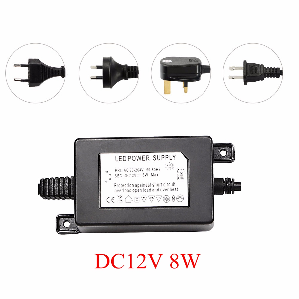 Outdoor Power Transformer - Alimentation électrique étanche IP67 DC12V 8W