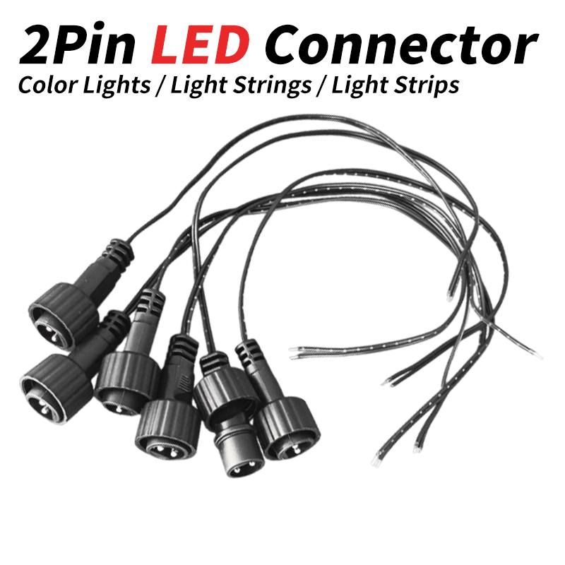 Outdoor Power Extension Cord - Connecteur LED 2 broches avec fil